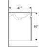 Тумба для комплекта GEBERIT RENOVA PLAN 869500000 99 см белый