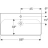 Тумба с раковиной GEBERIT SMYLE SQUARE 500,354.JR.1 90 500.251.01.1+ 500,354.JR.