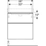 Тумба с раковиной GEBERIT SMYLE SQUARE 500.229.01.1+500,352.JR.1 пекан
